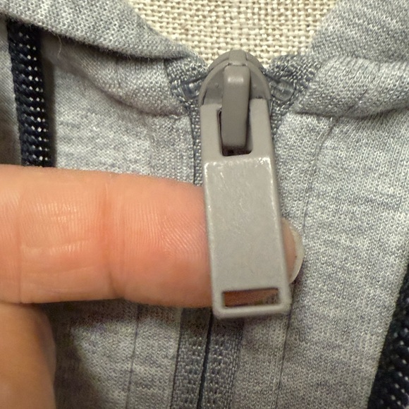 ADIDAS Heather Gray Hoodie with White Stripes Size Small - Picture 9 of 16